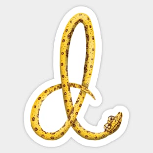 D - Green tree python Sticker